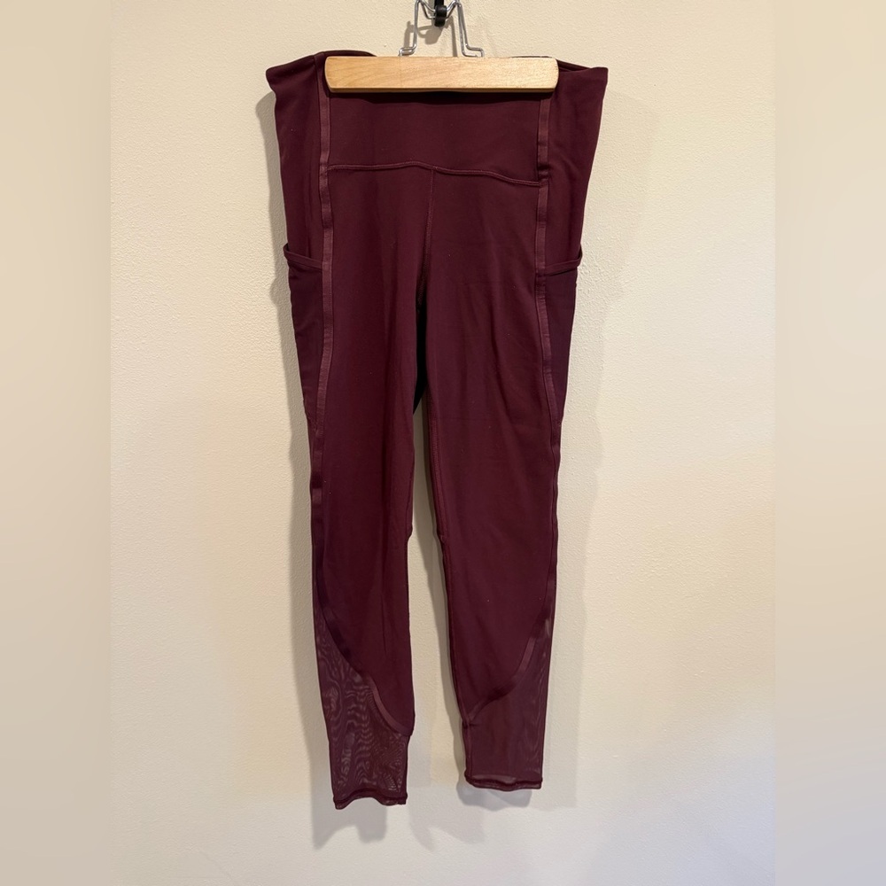 Athleta Deep Burgundy 7/8 Tights